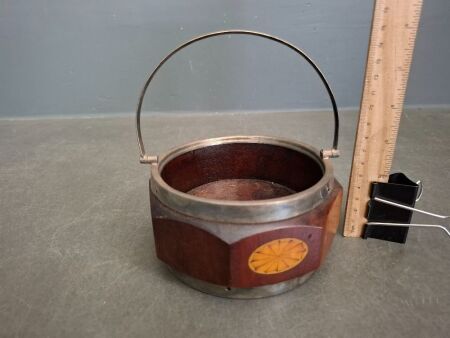 Wooden Bowl with Sterling Silver Mounts