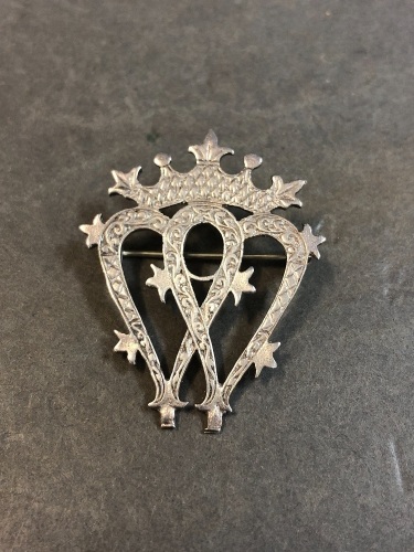 Sterling Silver Luckenbooth Sweethearts Brooch