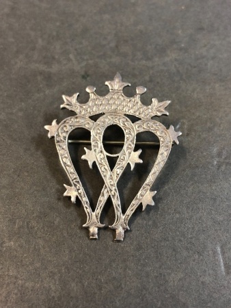 Sterling Silver Luckenbooth Sweethearts Brooch