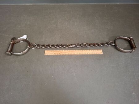 Very Rare Antique Large Leg Irons