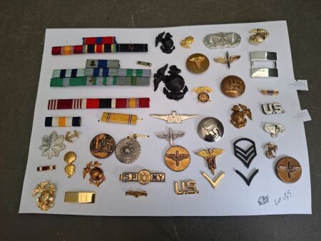 Military Ribbons, Buttons & Badges