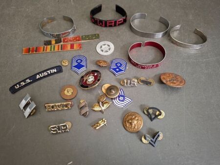 Large collection of USA military, Vietnam medals and more