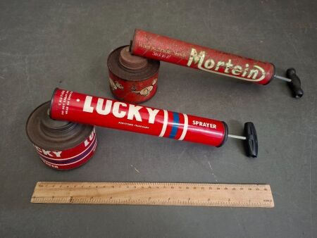 Vintage Pump Fly Sprays - Mortien and Lucky