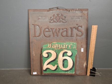 Vintage Dewers Whiskey Calendar