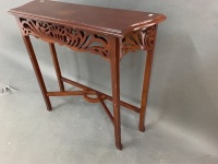 Small Contemporary Mahogany Console Table - 2