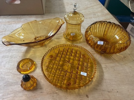 Selection of Amber Glass
