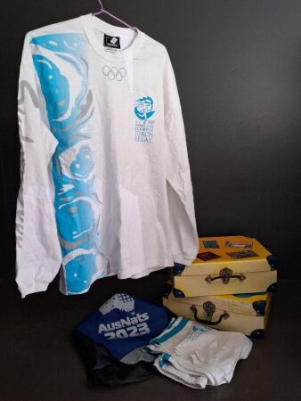 Sydney 2000 Olympic Torch Relay Outfit & 2 x Souvenir Suit Cases
