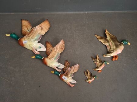 6 x Ceramic Flying Ducks