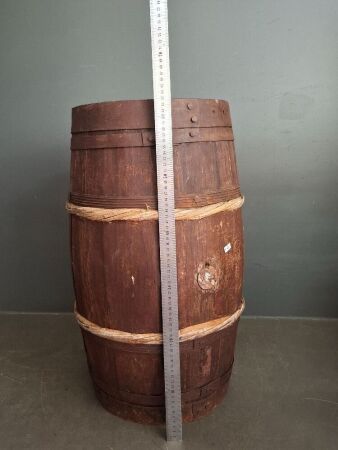 Vintage Large Wooden Barrel