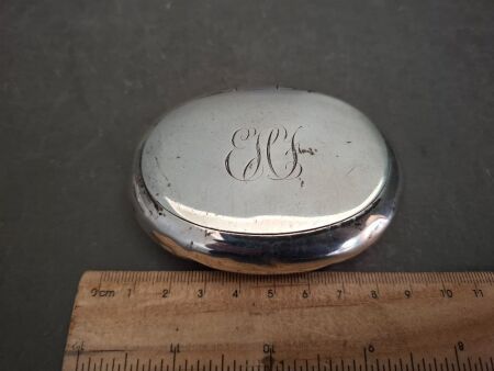 English 1900s Tobacco Tin Hallmarked