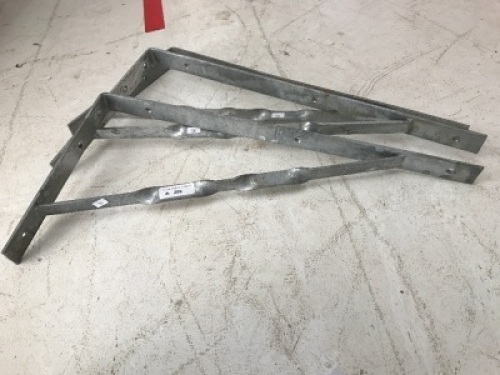 3 Heavy Duty Galvanised Wall Brackets