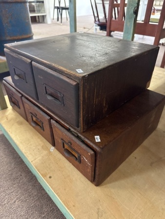 2 x Vintage Card Catalog Cabinets