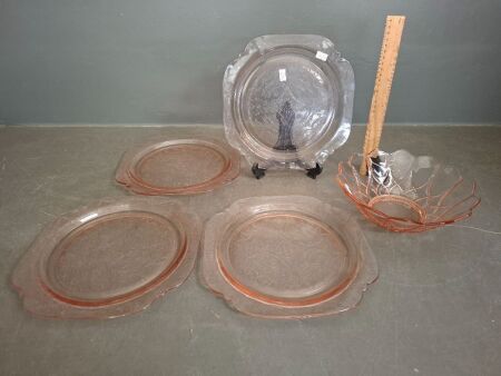 Selection of Pink Glassware