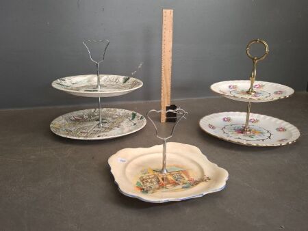 3 Cake Stands, Wood & Sons, L & Sons & Country Cottage