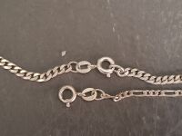 Sterling Silver 70cm Necklace with Fob + Chain Bracelet 25cm - 2