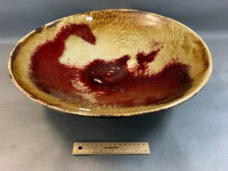 Large Glazed Ceramic Bowl - As Is