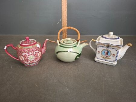 3 Various Teapots