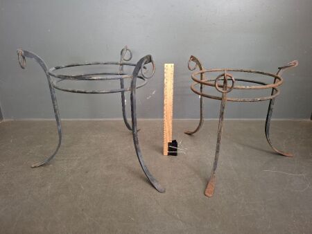 Pair of Cast Iron Plant Stands