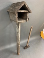 Vintage Mailbox & 7lb Sledgehammer to Plant it With - 2