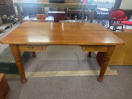 Victorian Style Cedar Two Drawer Writing Table