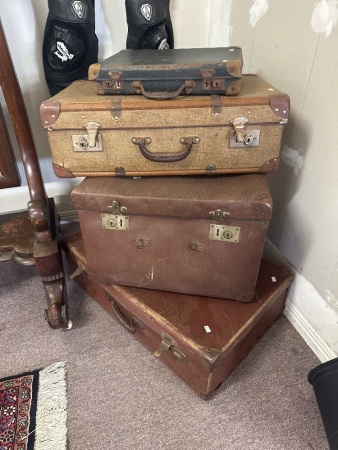 4 Vintage Suit Cases