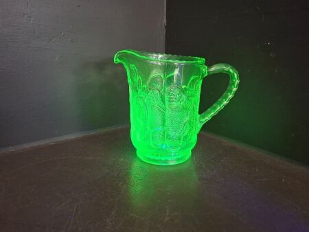 Crown Crystal Uranium Glass Jug