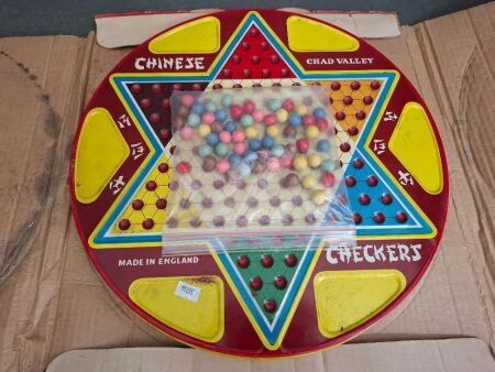 Vintage Chad Valley Metal Chinese Checkers