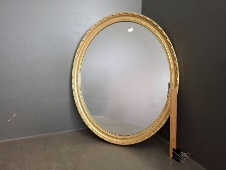 Ornate Gold Oval Mirror