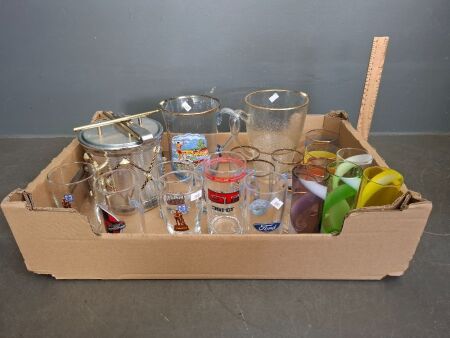 Mixed Mid-Century Glassware