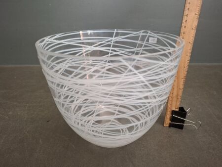 Signed 2003 Orrefors Glass Bowl