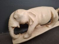 Carved Tusk with Elephants - 2