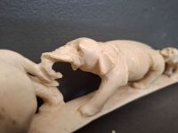 Carved Tusk with Elephants - 3