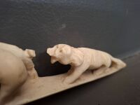 Carved Tusk with Elephants - 4