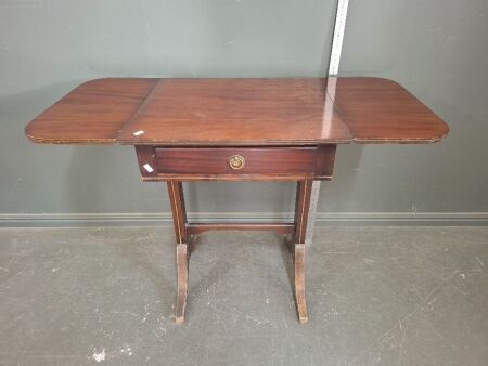 Strongbow Furniture Vintage Drop Leaf Table with drawer