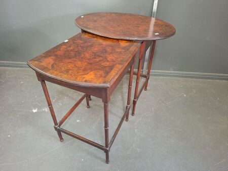 2 Mahogany Victorian Nesting Tables