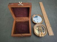 Stanley London Natural Sine Brass Pocket Compass - In Box