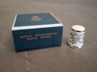 Royal Worcester Bone China Thimble - In Original Box - 2