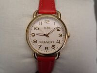 Coach New York Stainless Steel and Genuine Leather Ladies Watch - 3