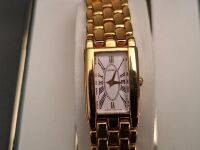Seiko Stainless Steel Gold Look with Pink Face Ladies Watch - 1N00-F190 - In Original Box - 2