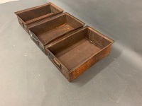 3 Large Industrial Steel Parts Drawers with Handles - 2