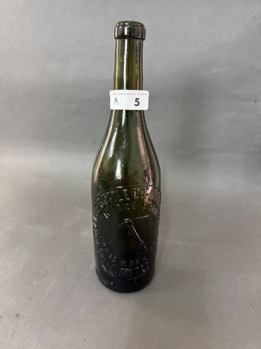 Adelaide, SA Pick Axe Ring Seal Beer Dark Green Bottle