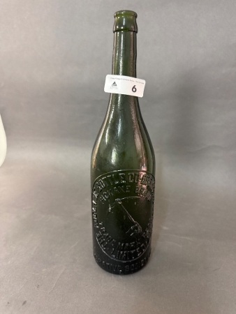 Adelaide, SA Pick Axe Ring Seal Beer Dark Green Bottle