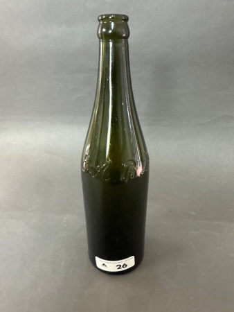 Vintage E.A.B Ltd Dark Green Glass Bottle