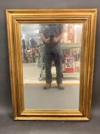 Large Gilt Framed Bevelled Wall Mirror