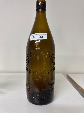 Budden & Biggs Brewery Ltd Strood Embossed Beer Bottle