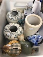 Box Lot of Contemporary Ceramics Vases etc.