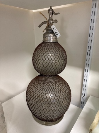 Vintage French Double Gourd Soda Syphon - in good condition