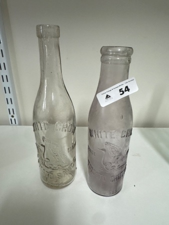 Pair of White Crow Tomatoe Sauce & Chutney Bottles