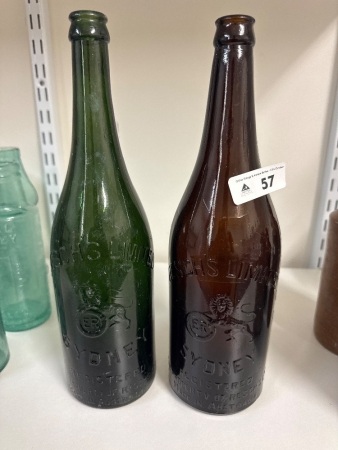 2 Vintage Reschs Limited Sydney Beer Bottles