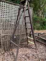Vintage Timber Step Ladder - Display Only - 2